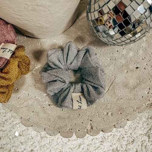 Les Petits Marmots | Chouchou paillettes - Gris clair