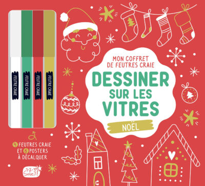 Les Petits Marmots | Dessiner sur les vitres - Set de 4 feutres craie