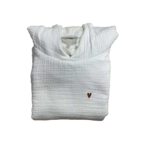 Les Petits Marmots | Poncho de bain 0-3 ans - Blanc