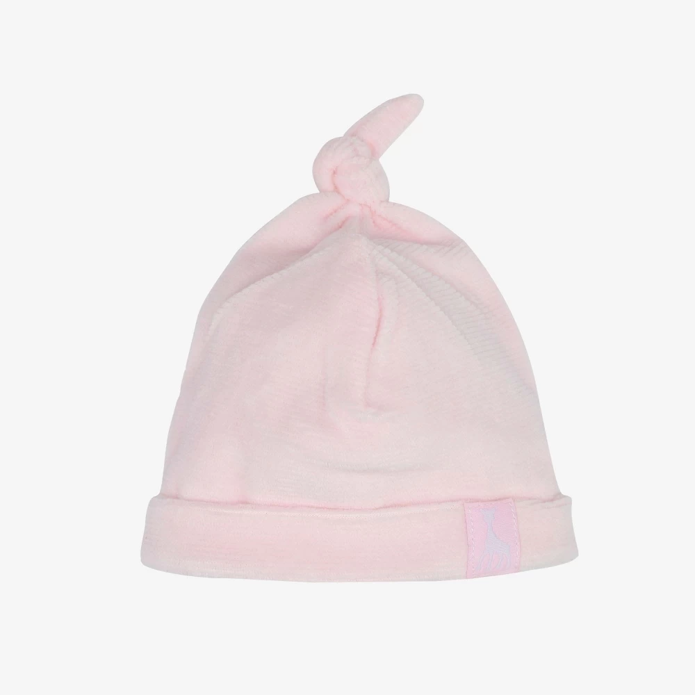 Les Petits Marmots | Bonnet effet velours - Rose