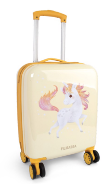 Les Petits Marmots | Valise enfant à roulettes - La plage des licornes