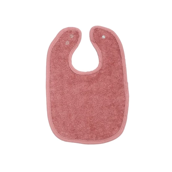 Les Petits Marmots | Bavoir à pressions 22x30cm - Rose