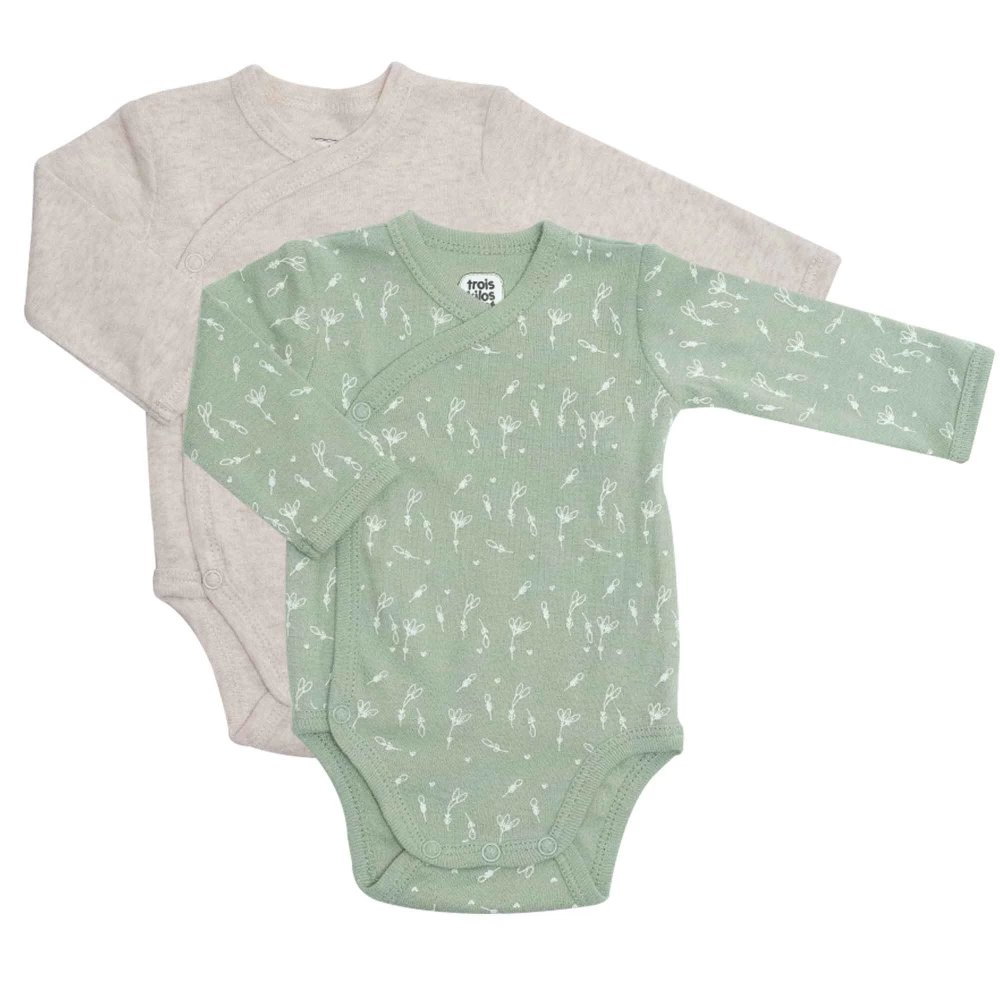 Les Petits Marmots | Set de 2 bodys - Epis de blé