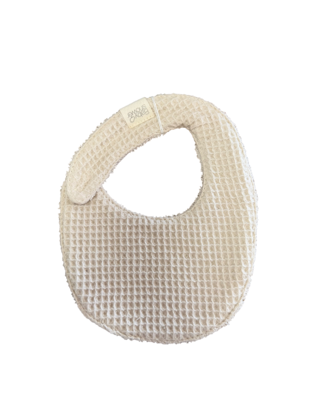 Les Petits Marmots | Bavoir - Nid d'abeille beige