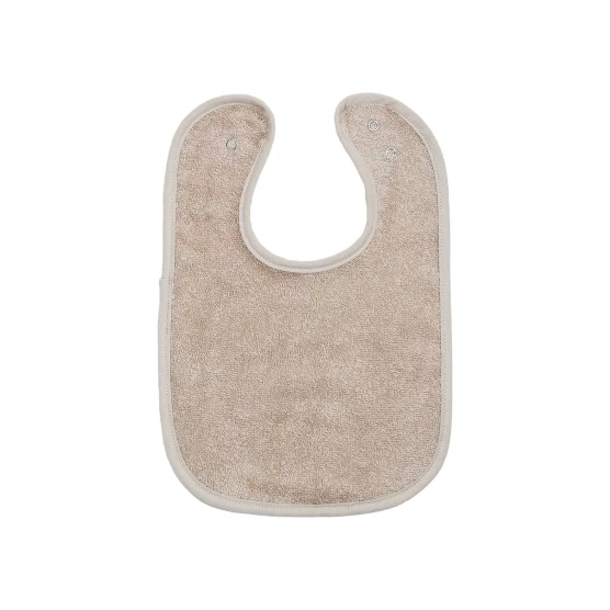 Les Petits Marmots | Bavoir à pressions 22x30cm - Beige