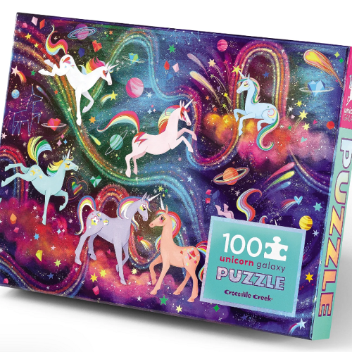 Les Petits Marmots | Puzzle 100 pièces holographique - Licornes