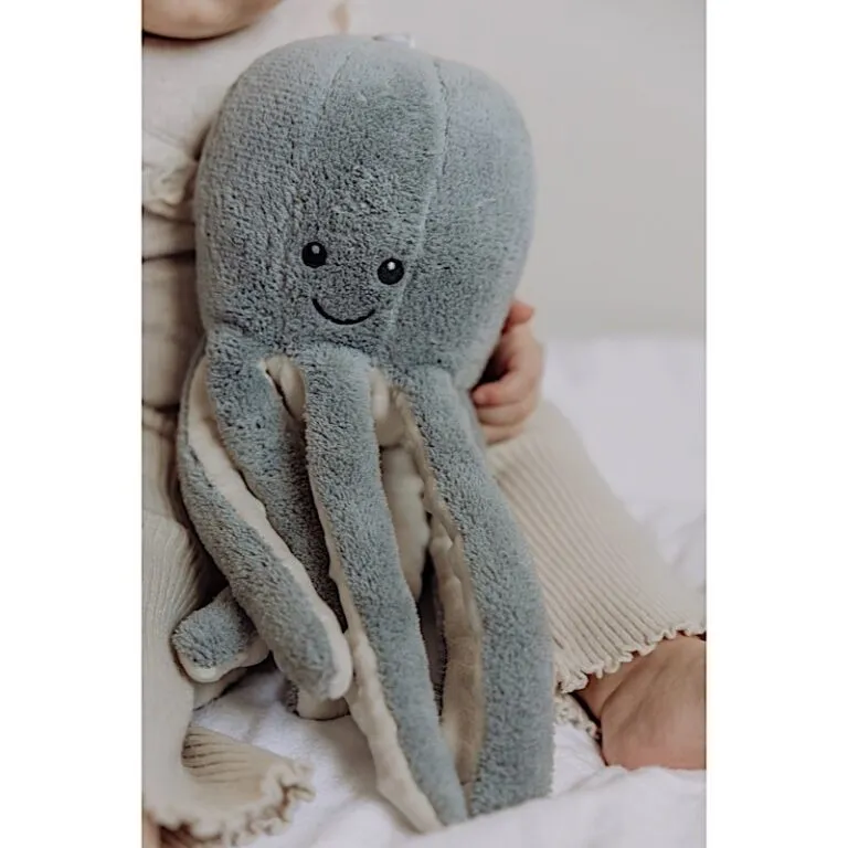 Les Petits Marmots | Peluche bruit blanc - Olly gris foncé